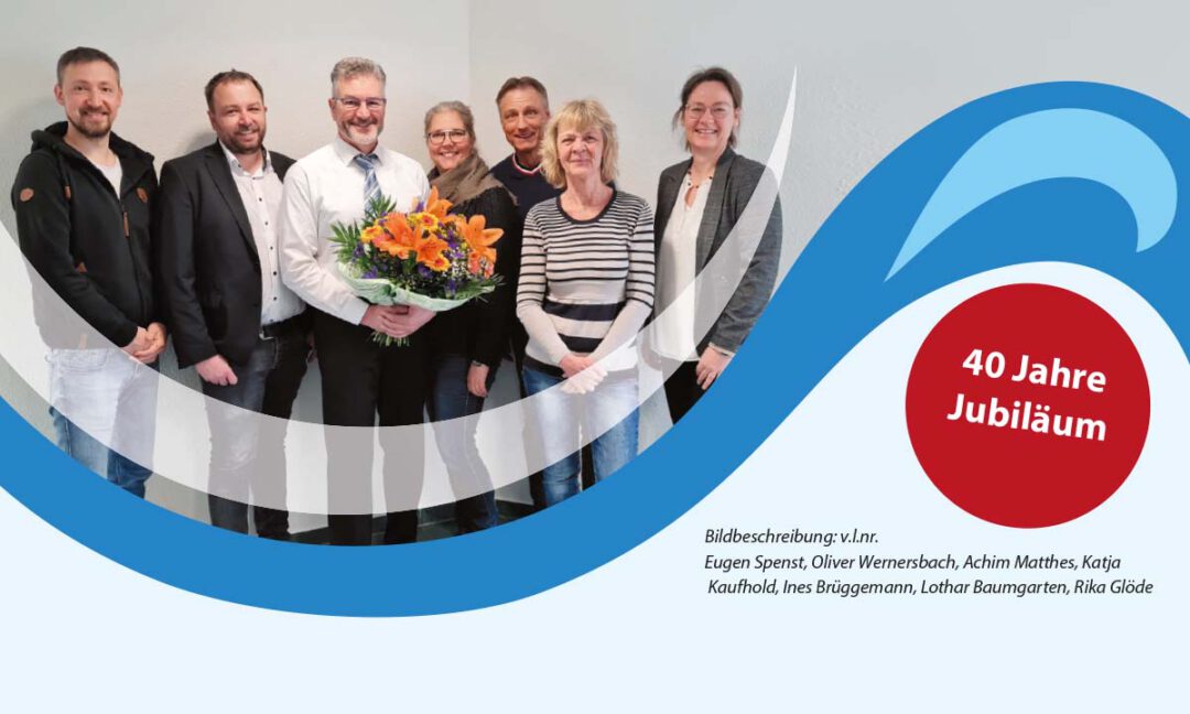 Wir gratulieren zum 40jährigen Dienstjubiläum im öffentlichen Dienst VGwerke SG Wir gratulieren zum 40jährigen Dienstjubiläum im öffentlichen Dienst VGwerke SG